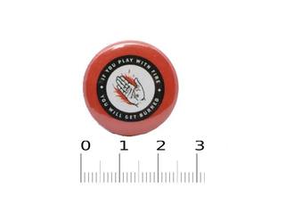 Bedrukte button 25mm rood